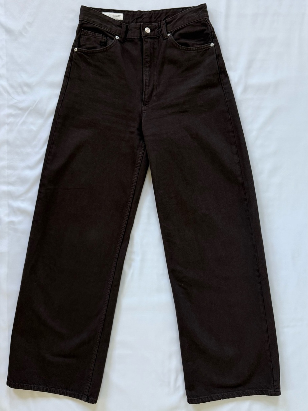 Zara High Rise Wide Leg Jeans in Black